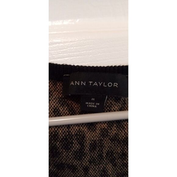 Ann Taylor brown and black leopard print‎ knit dress - Picture 4 of 6
